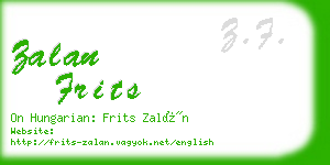 zalan frits business card